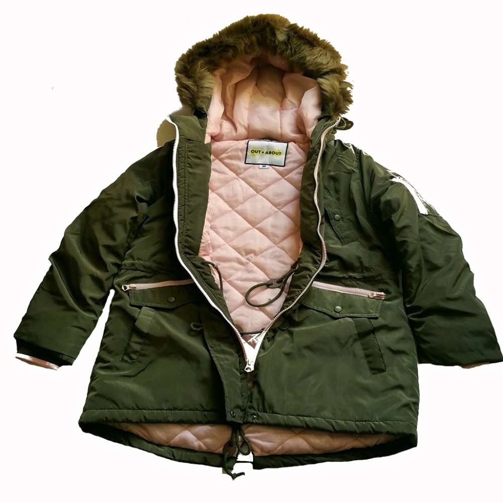 Women's Draw String Two-Tone Anorak Winter Jacket - Picture 2 of 4